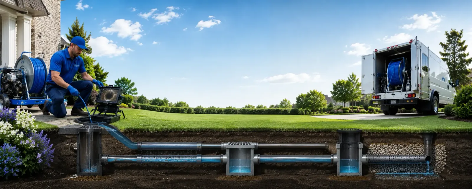 Outdoor drain cleaning information for Newton Hamilton, PA